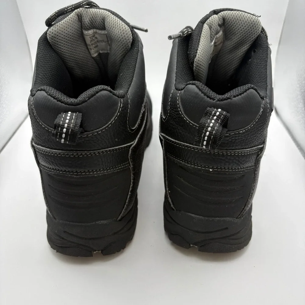 Weatherproof Vintage Mens 10 Hiking Boots Black Jason Waterproof Faux Leather